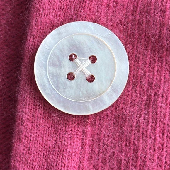 DUSTY ROSE ANGORA CARDIGAN Sweater Sz: M - Picture 4 of 7